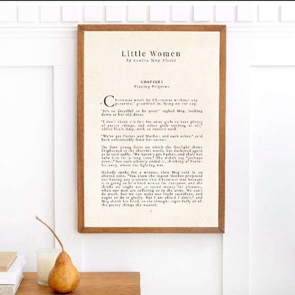 Little Women Louisa May Alcott Chapter Print - Picture 3 of 5